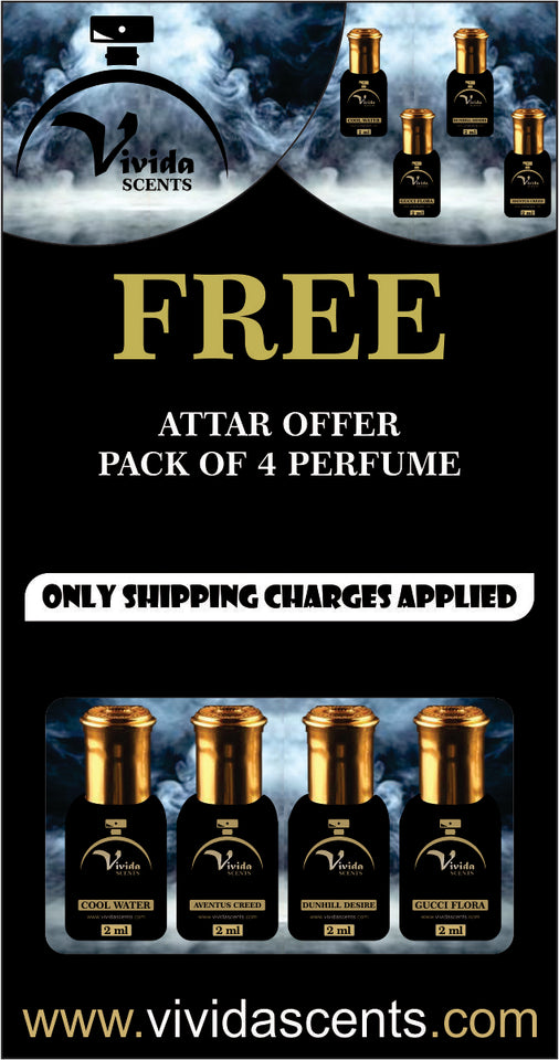 Pack of 4 Attar tester free